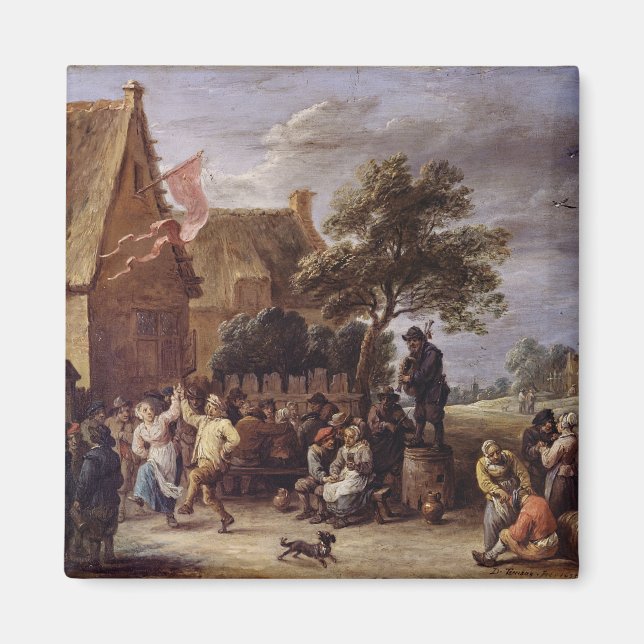 Imán Merrymaking de una aldea (Frente)