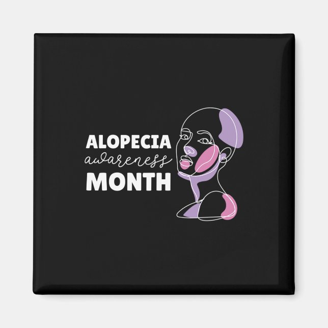 Imán Mes de Conciencia sobre Alopecia (Frente)