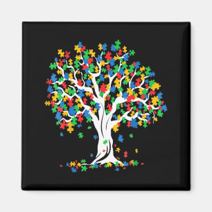 Imán Mes De Concienciación Sobre El Autismo En El Árbol