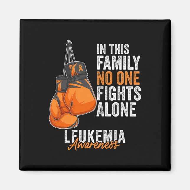 Imán Mes de concientización Guantes de boxeo Naranja Ri (Frente)