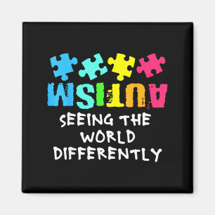 Imán Mes de Concientización sobre el Autismo Apoyando V