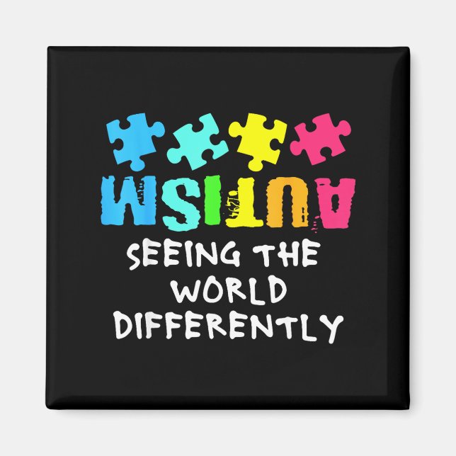 Imán Mes de Concientización sobre el Autismo Apoyando V (Frente)