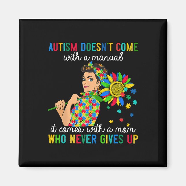 Imán Mes de Concientización sobre el Autismo Familiar N (Frente)