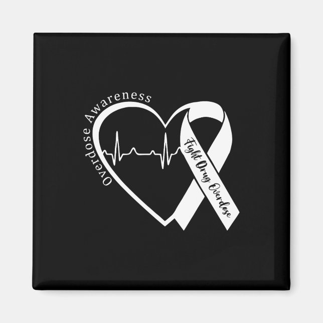 Imán Mes de Concientización sobre Sobredosis Corazón Li (Frente)