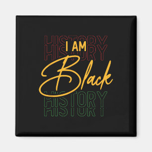 Imán Mes de historia negra afroamericano soy negro hola