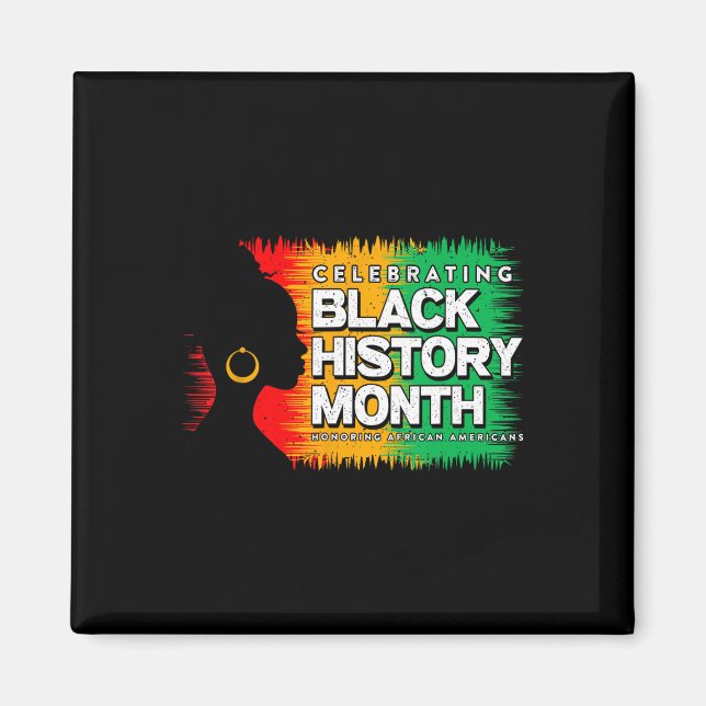 Imán Mes de historia negra junio afroamericano (Frente)