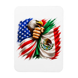 Imán Mes de la Herencia Hispana USA Bandera de México