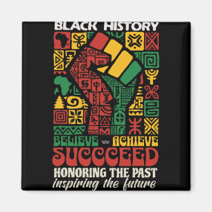 Imán Mes de la Historia Afroamericana Africano Cree Log