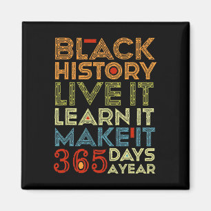 Imán Mes de la Historia Negra 2024 Vívelo Apréndelo Haz