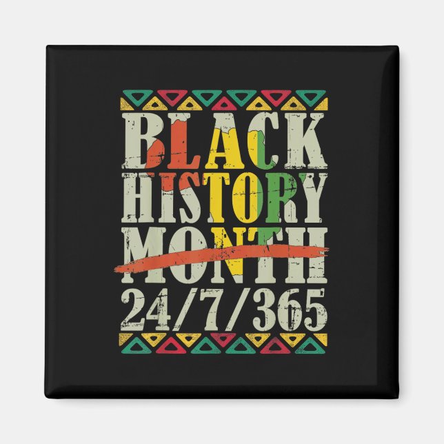 Imán Mes de la Historia Negra 247365 Con Bandera de Map (Frente)