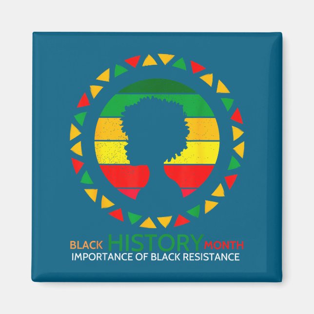 Imán Mes de la historia negra afroamericano  (Frente)