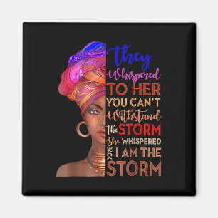 Imán Mes de la historia negra: Camisa a mujer africana