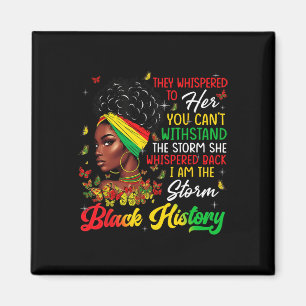 Imán Mes de la Historia Negra Chica Africana Mujer Afro