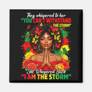 Imán Mes de la Historia Negra Chica Africana Mujer Afro