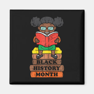 Imán Mes de la Historia Negra Chica leyendo libro Orgul