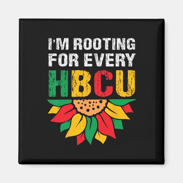 Imán Mes de la historia negra de HBCU Estoy apoyando a  (Frente)