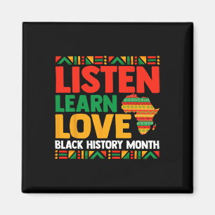 Imán Mes de la Historia Negra Juneteeth Escucha Aprende