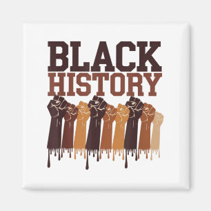 Imán Mes de la Historia Negra Manos Símbolo Afro Motiva