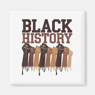 Imán Mes de la Historia Negra Manos Símbolo Afro Motiva