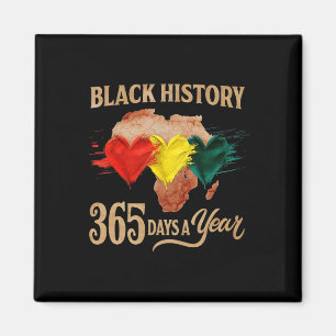 Imán Mes de la Historia Negra Mapa de 365 Días Afro Ame