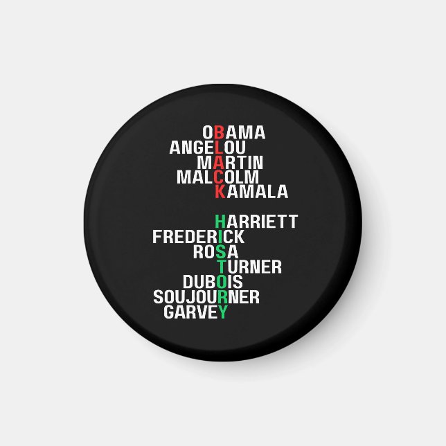 Imán Mes de la Historia Negra Melanin King Reina Sista  (Frente)