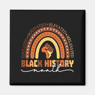 Imán Mes de la Historia Negra Melanina Educada Motivada