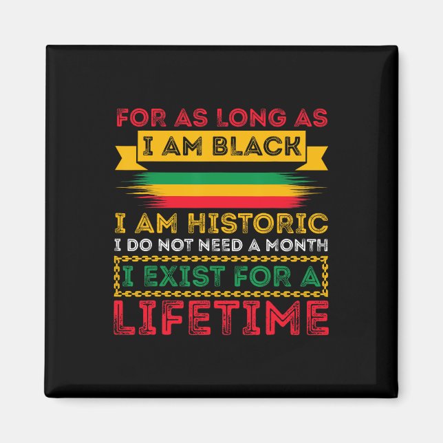 Imán Mes de la historia negra mientras sea negro (Frente)