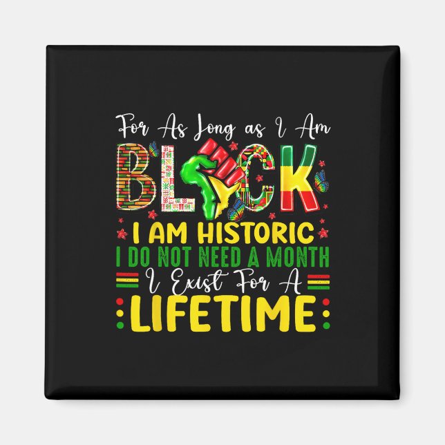 Imán Mes de la historia negra mientras sea negro (Frente)