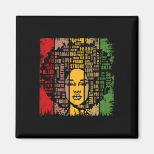 Imán Mes de la Historia Negra Orgullosa Cultura de Patr