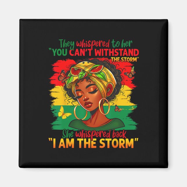 Imán Mes de la Historia Negra Orgullosas Negras Estadou (Frente)