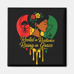 Imán Mes de la historia negra patrimonio afroamericano