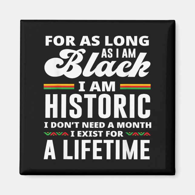 Imán Mes de la Historia Negra Soy Histórico  (Frente)