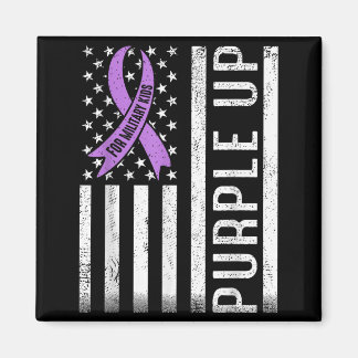 Imán Mes de niños militares Purple Up