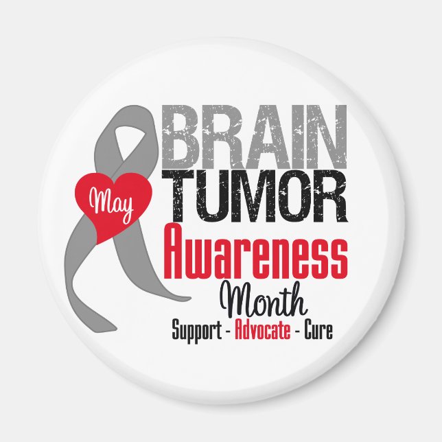 Imán Mes de sensibilización sobre los tumores cerebrale (Frente)
