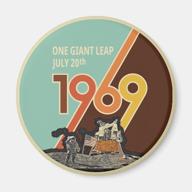 Imán Mes del Aniversario del Apolo (Frente)