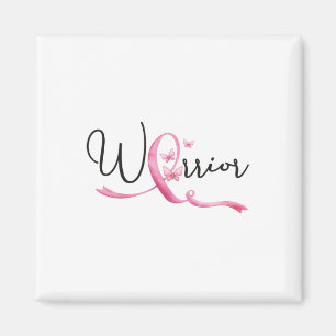 Imán Mes del Cáncer de Mama Mariposas Cinta Rosa Mujere