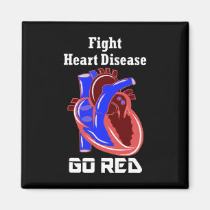 Imán Mes del Corazón Americano Ve Rojo Por Conciencia d
