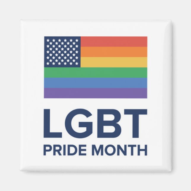 Imán Mes del Orgullo LGBT | Estados Unidos (Frente)