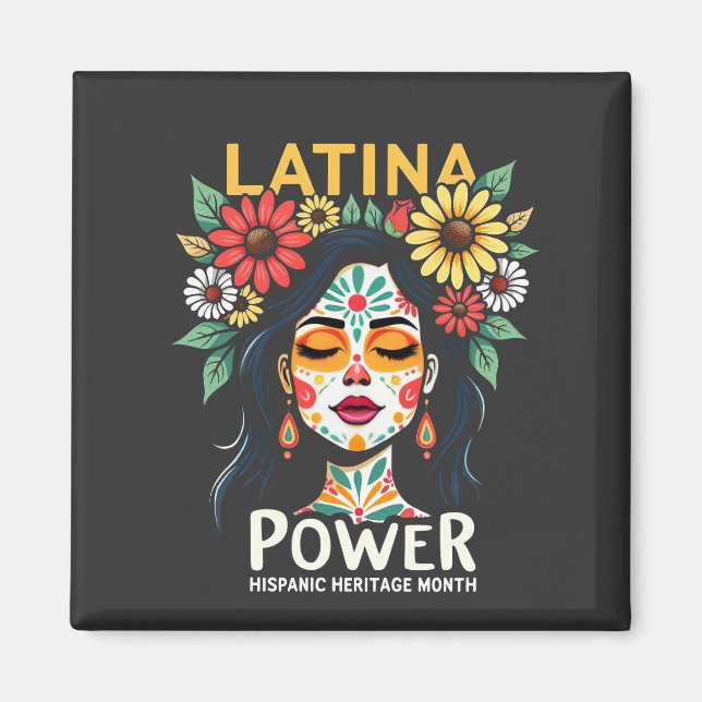 Imán Mes del Patrimonio Hispano de Latina Power (Frente)