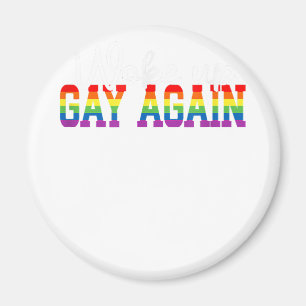 Imán Mes gay de la bandera LGBT humana despertó de nuev