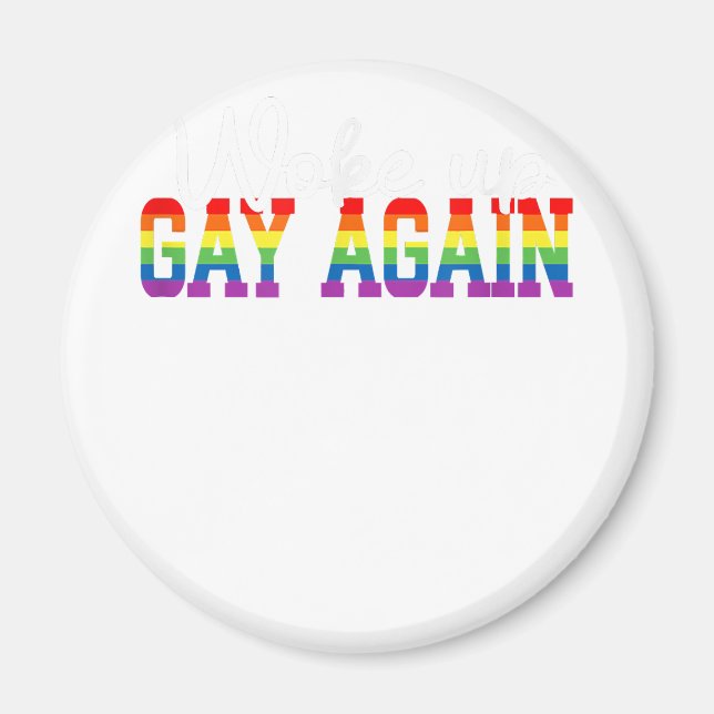 Imán Mes gay de la bandera LGBT humana despertó de nuev (Frente)