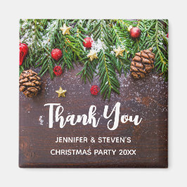 Imán Mesa de Navidades rusos con pino y nieve gracias