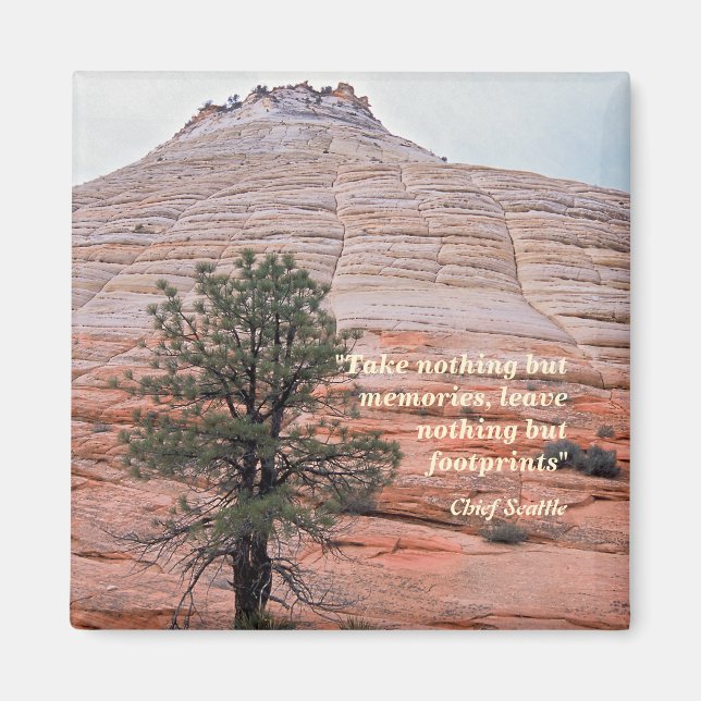 Imán Mesa De Tablero, Utah - Con Cita De Jefe De Seattl (Frente)