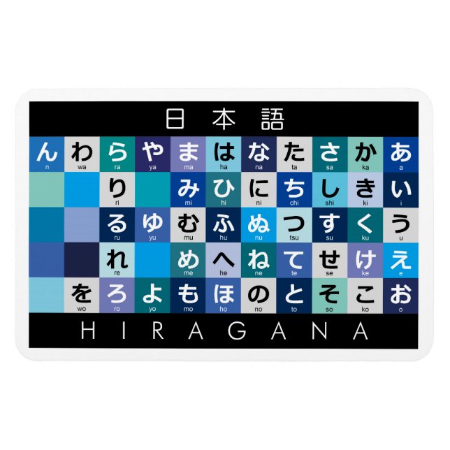 Imán Mesa Hiragana japonesa (Horizontal)