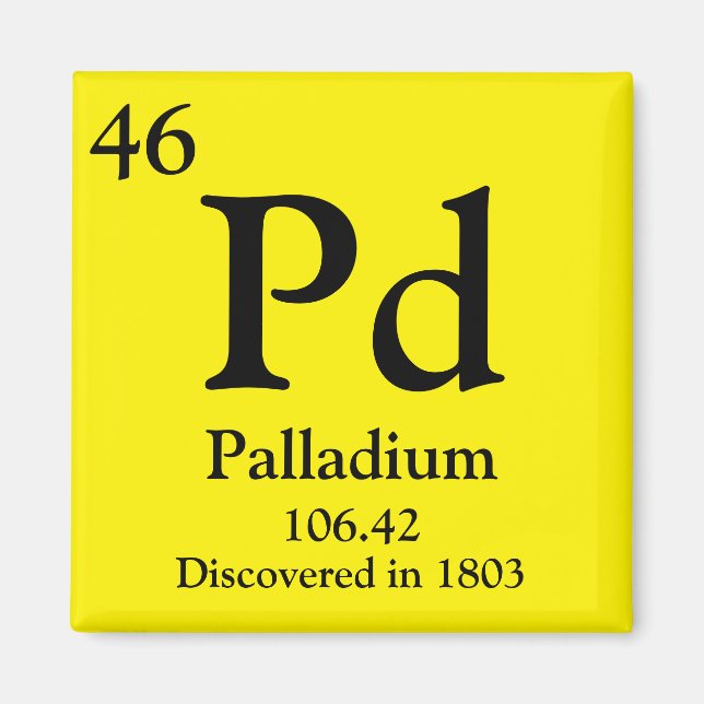Imán Mesa Periódica de Palladium (Frente)