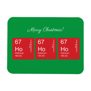 Imán Mesa periódica Red and Green Ho Ho Ho Ho