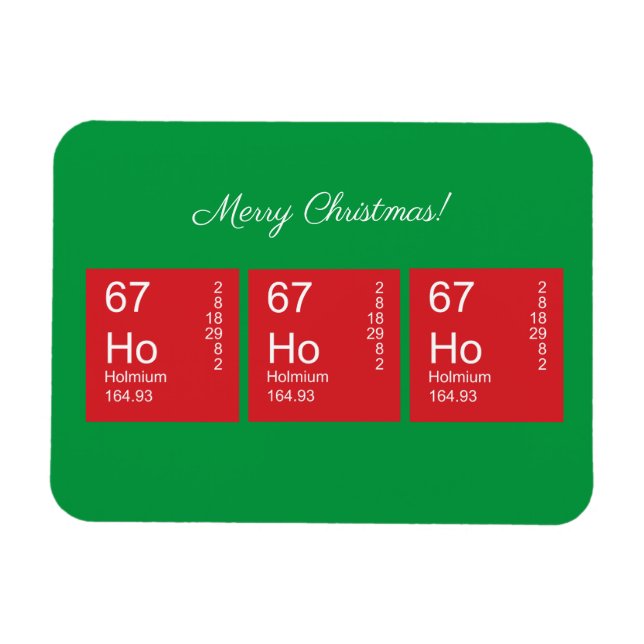 Imán Mesa periódica Red and Green Ho Ho Ho Ho (Horizontal)