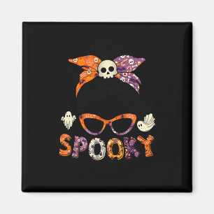 Imán Messy Bun Spooky Grandma Funny Halloween Costume W