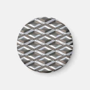 Imán Metal plateado cromo de forma diamantada