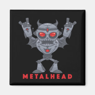 Imán Metalhead - Heavy Metalizado Robot Devil - Con Tex